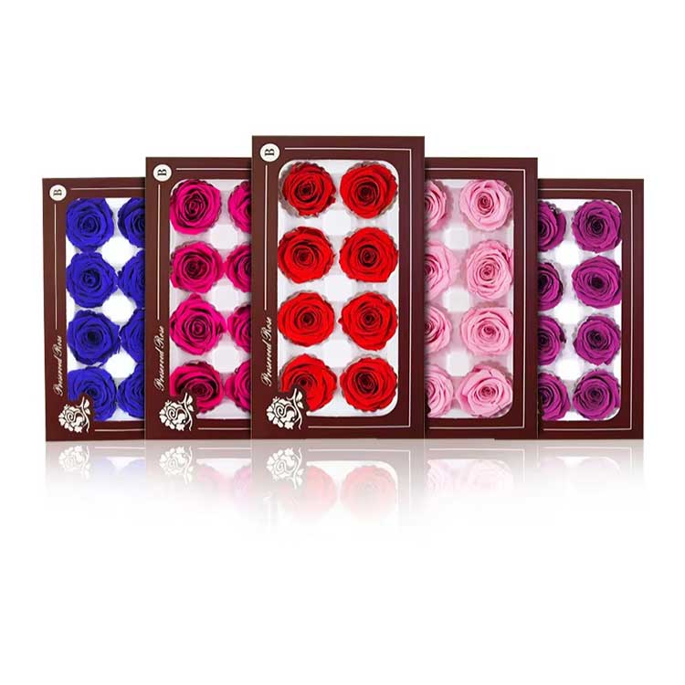 चिरस्थायी फूल 8 फूल गुलाब उपहार बॉक्स