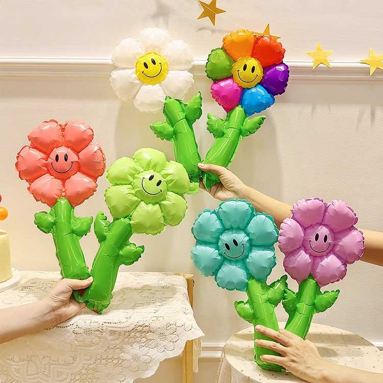 हाथ में पकड़ने योग्य सूरजमुखी फ़ॉइल गुब्बारा