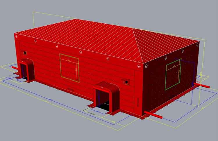 portable night club tent 3D design