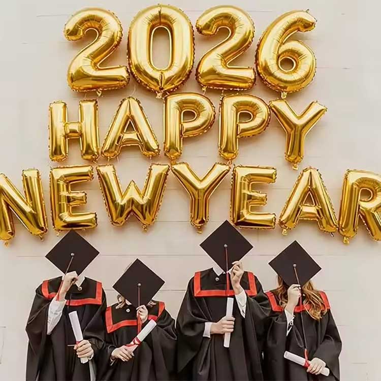 नए साल का फ़ॉइल गुब्बारा सेट