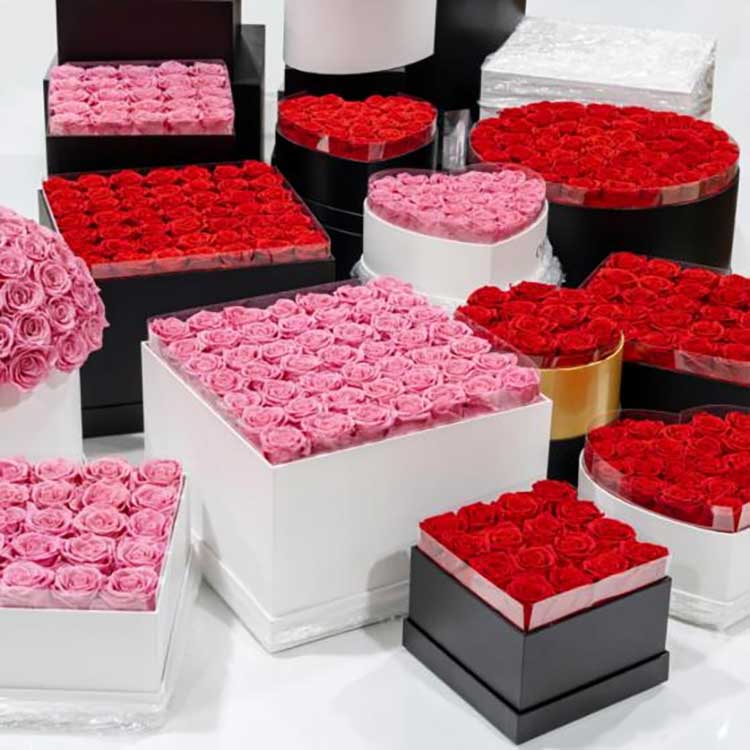 संरक्षित पुष्प आलिंगन बाल्टी