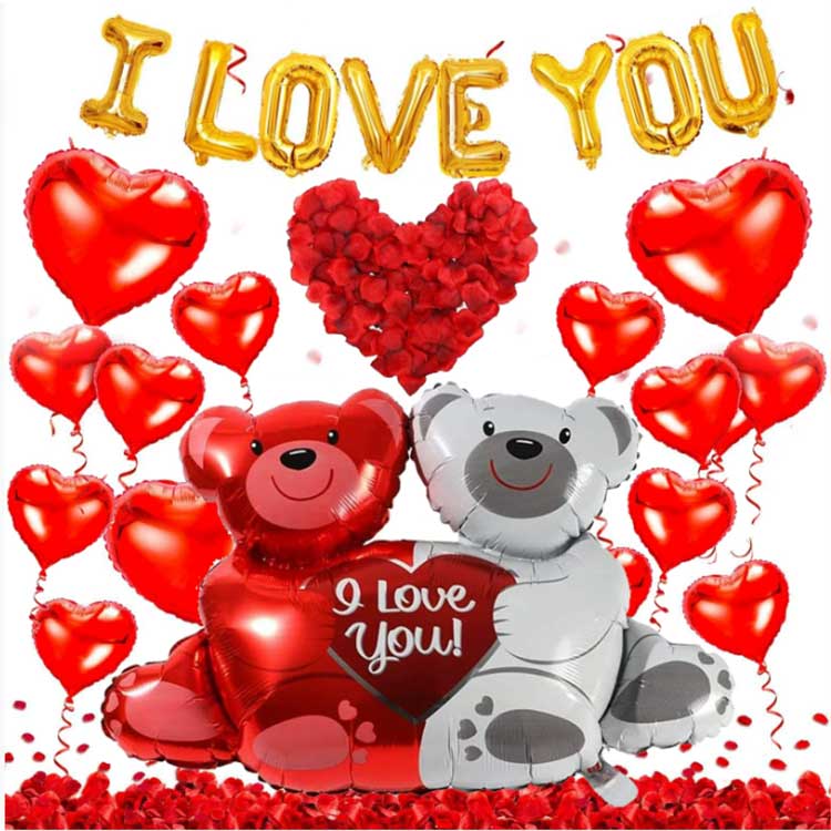 वैलेंटाइन डे फ़ॉइल गुब्बारे